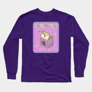 Kawaii juice box retro cute Japanese Aesthetic Long Sleeve T-Shirt